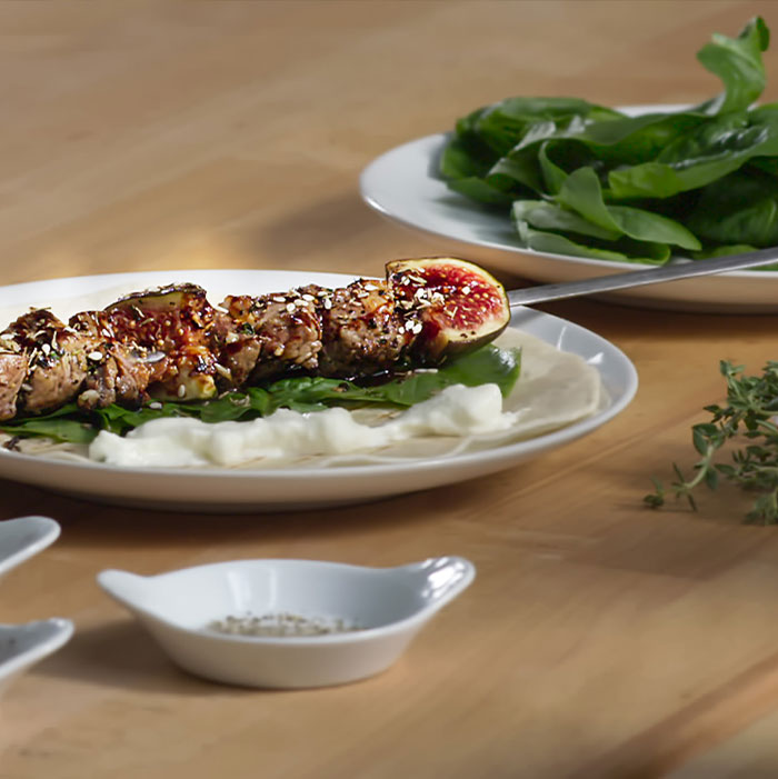 Lamb kebab Skewers with Figs
